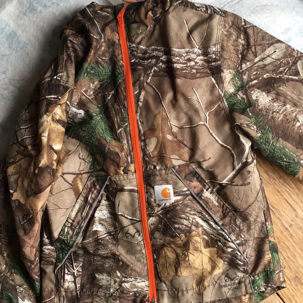 Boys Carhartt camouflage jacket/raincoat GUC